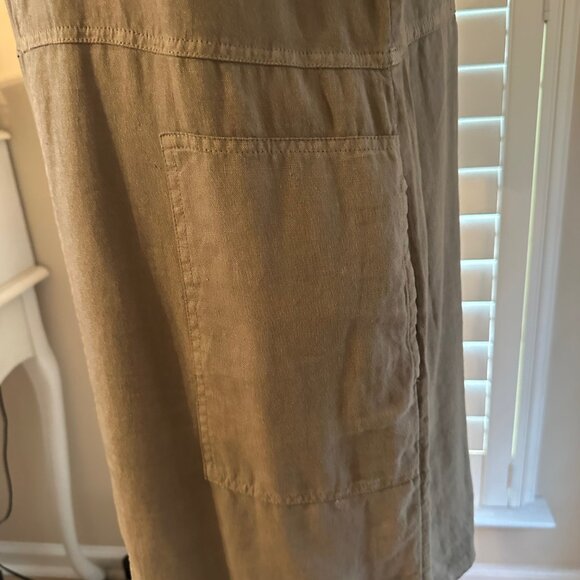 Adorable JJill (Pure Jill) Linen Dress in Olive Size SMALL - NEW - Picture 2 of 7